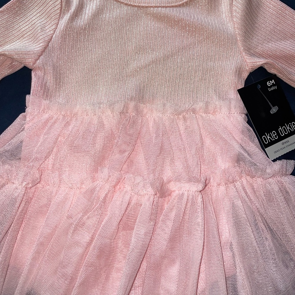 Carter's Peach Long Sleeve Tulle Dress